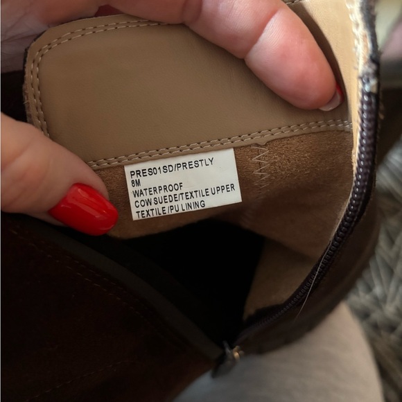 5 - Blondo Dark Brown Suede Ankle Booties - Picture 5 of 5